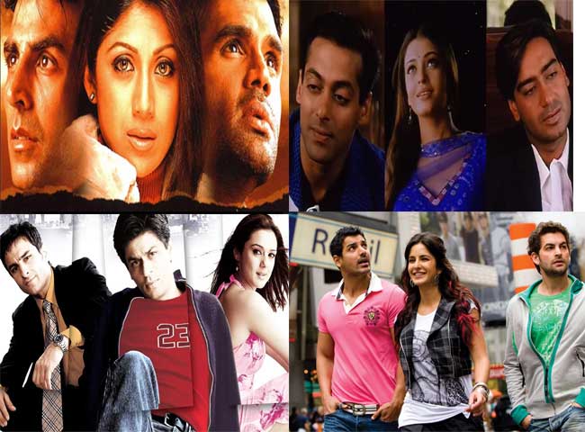 hit bollywood movies based on Love Triangle trend