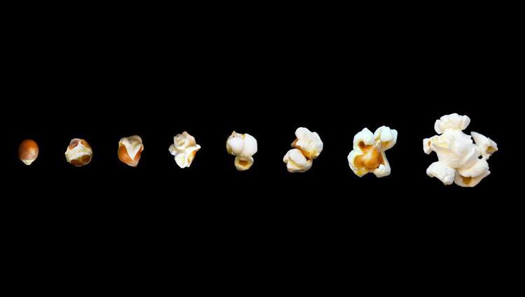 process of making a popcorn 