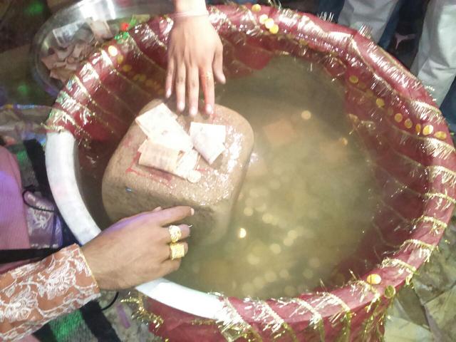 stone floats in the name of Ram Kali