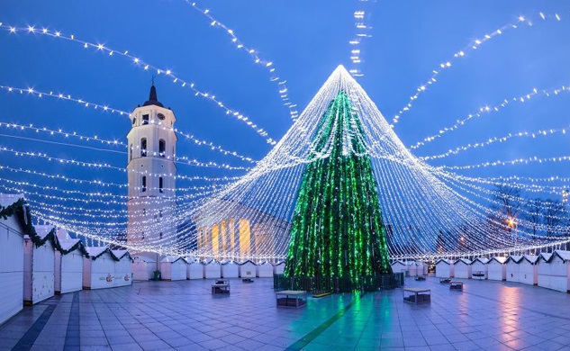 christmas celebration in lithuania vilnius