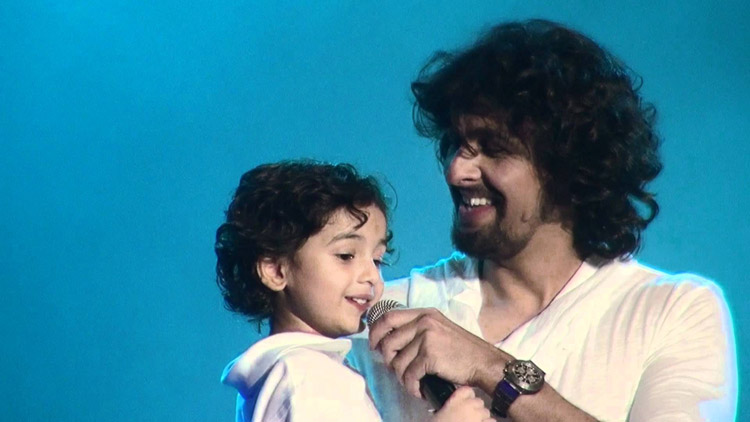 Sonu Nigam Sings with Son Neevan Nigam Live San Jose 