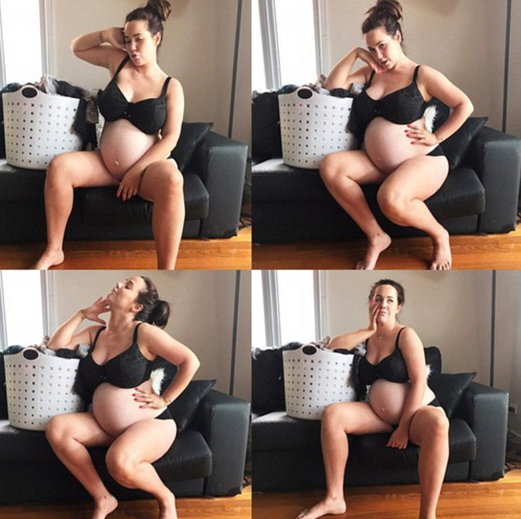 viral pictures of pregnant glamours woman