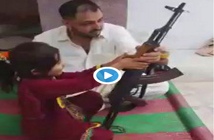 India against the father of your daughter is training to run the AK-47