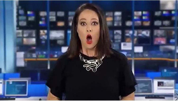 Funny Moment Caught When News Anchor Daydreaming On Live TV..!!