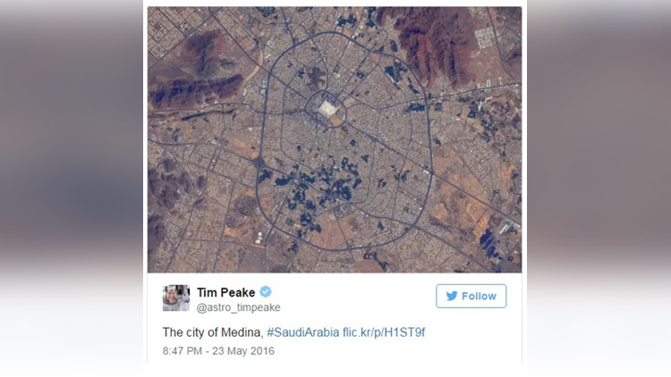 Astronaut Shares Photo of Madinah from Space