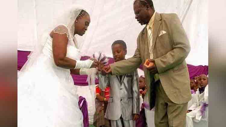 8 year old boy marries 61 year old woman in shocking wedding