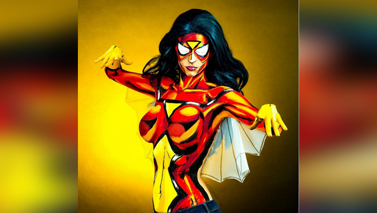 This Artist Painted And Transformed Herself Into 2D Superhero And Villian 