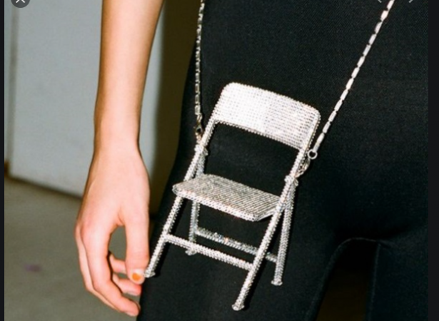 This mini folding chair shaped bag 