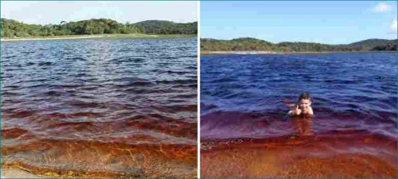 lagoon of brazil where water has like Coca Cola