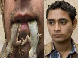 lizard eating man in madhya pradesh