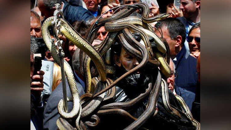 People in this country celebrate the 'Snake Festival' by wrapping snakes on the people