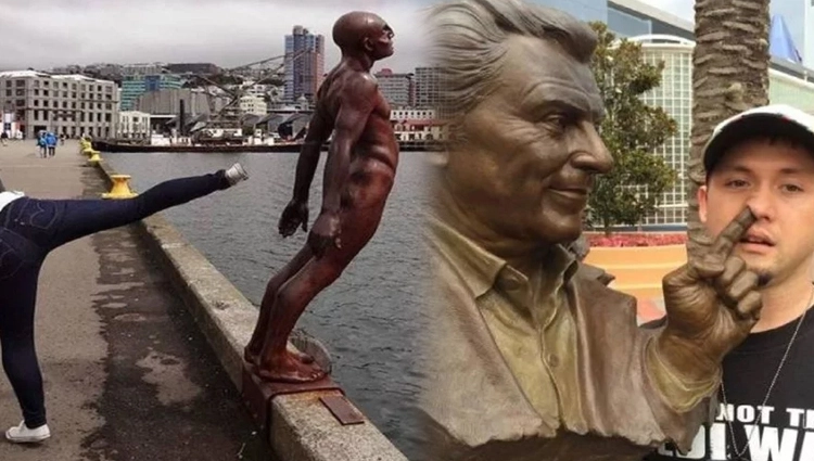 funny statue funny sculpture 