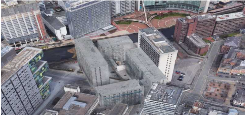  Mysterious phantom building passes through Manchester in Google Maps 