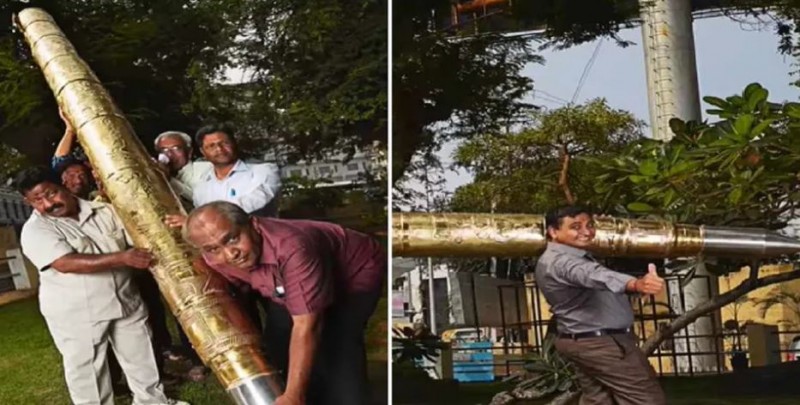 Indian man builds worlds largest ball pen and wins Guinness World Record