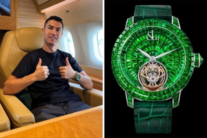 Ronaldo's watch is made of 300 rare stones, the price is also blowing everyone's senses