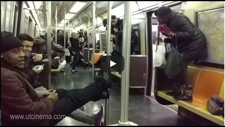 A fun ride in A train to Far Rockaway with a Rat NYC Subway Nov 2017