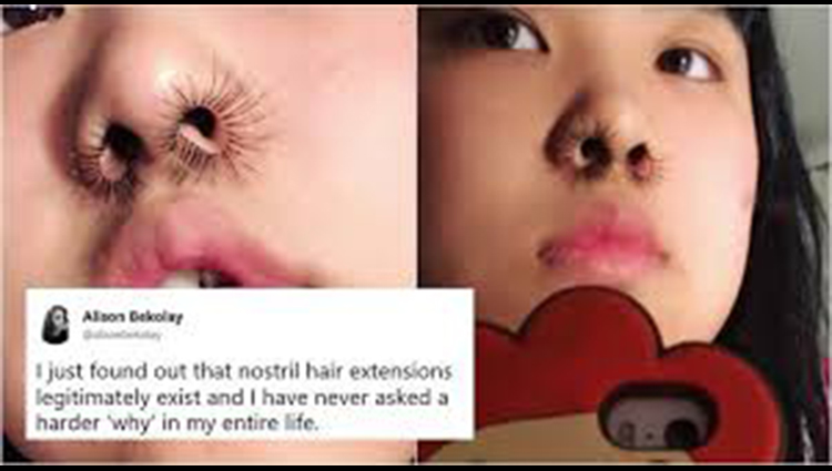 Nose hair extensions and other fake fashion trends