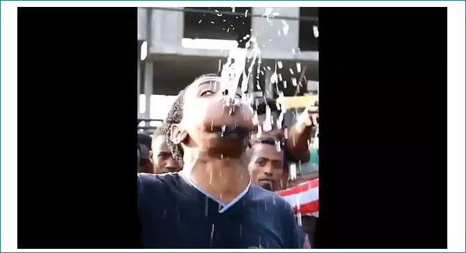  Kirubel Yilma sprayed water from mouth for the longest time ever