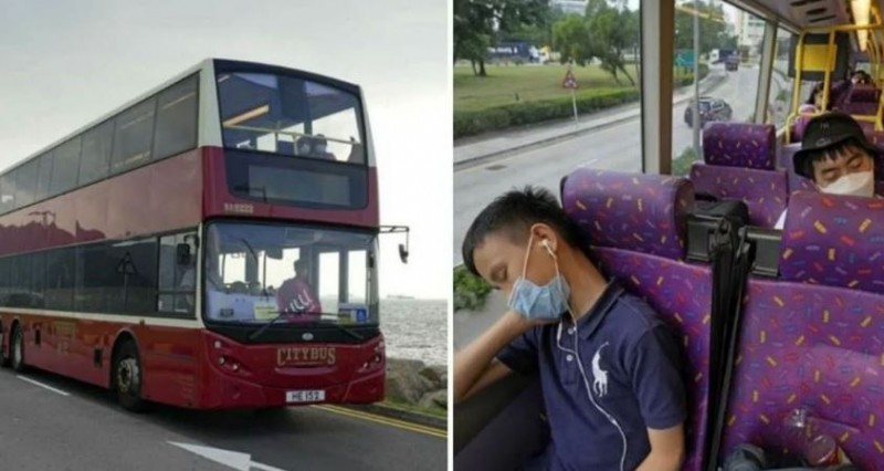 hong kong bus company allows passanger to sleep during travel