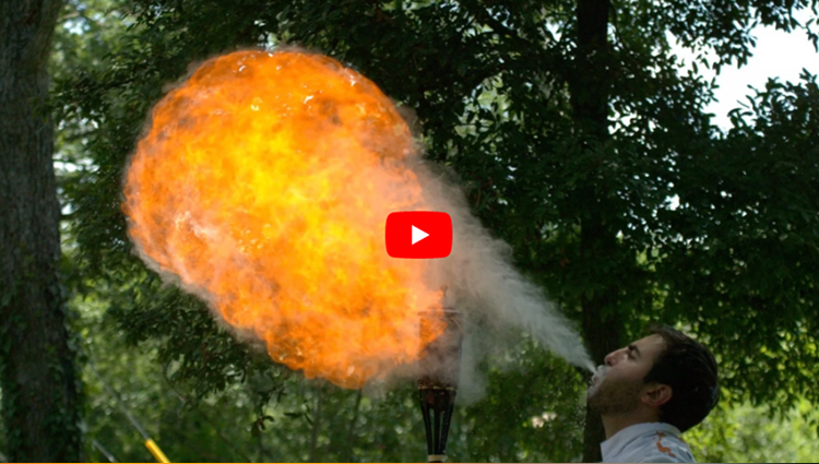 Fire Breathing in Slow Motion - The Slow Mo Guys