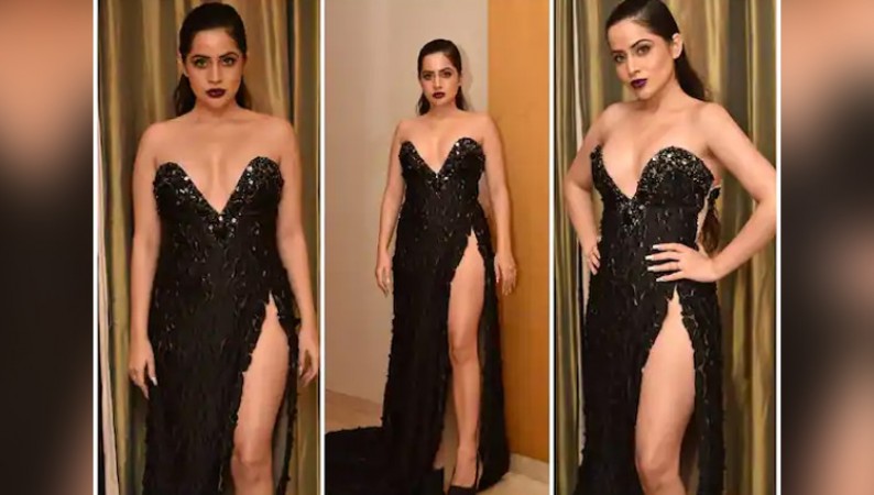 Urf Javed Oozes Oomph In A Bold And Risque Black Dress 
