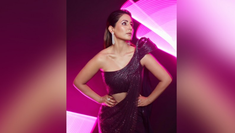 Hina Khan robs the gathering in a shimmery cutout bodycon dress see hot photos
