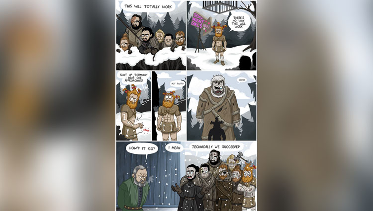 You will surely blast with laughter after watching this fantastical Game of throne comics
