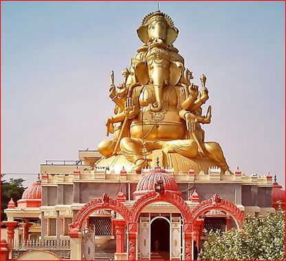 Panchmukhi Ganesh mandir Lord Ganesha is worshiped with lion
