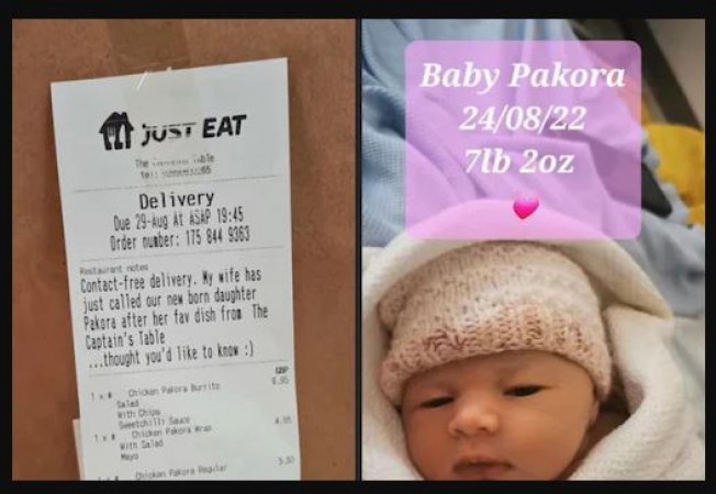 British parents named the newborn child Pakora people joked on social media